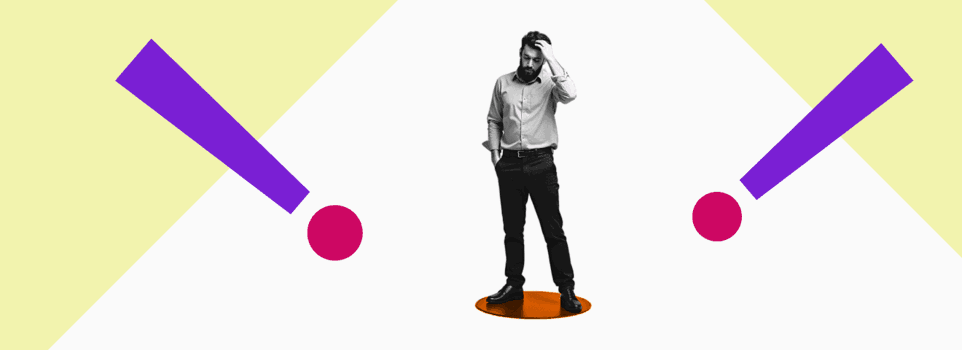 Visual of a business person looking isolated